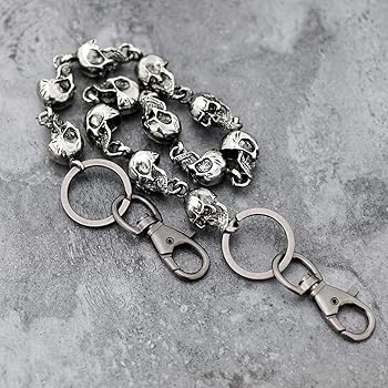 Punk Metal Vintage Skull For Head Chain Trousers Jeans Chain
